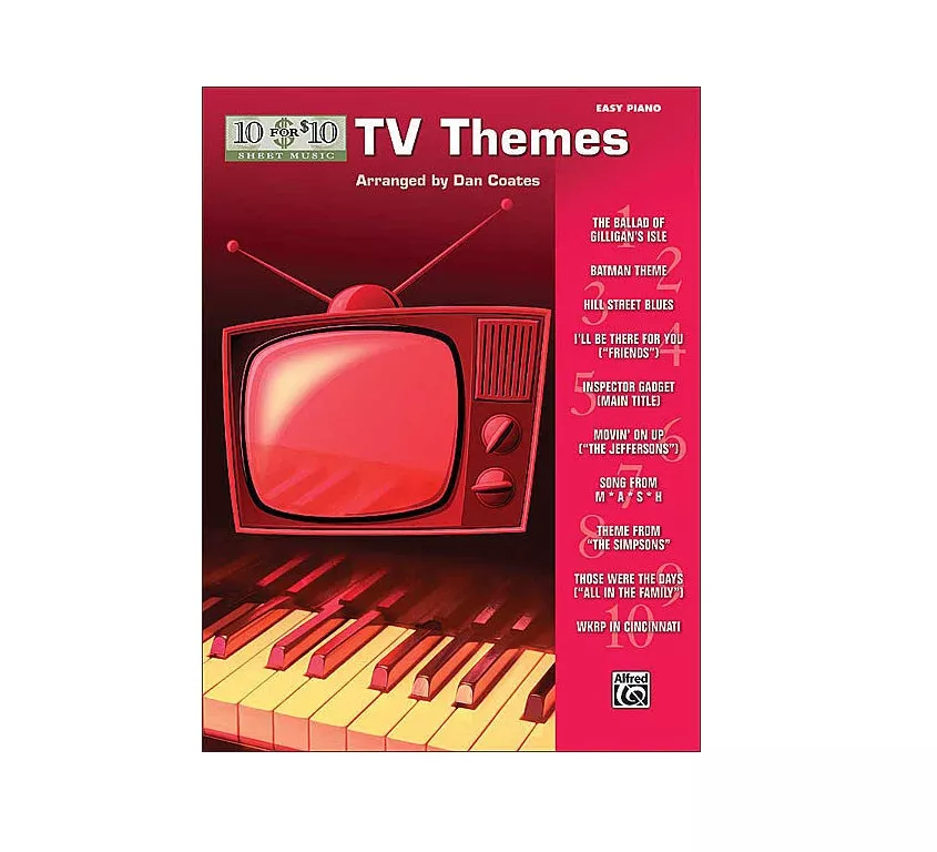 10 FOR 10 SHEET MUSIC TV THEMES EASY PIANO SOLO SONG BOOK – South Coast Music