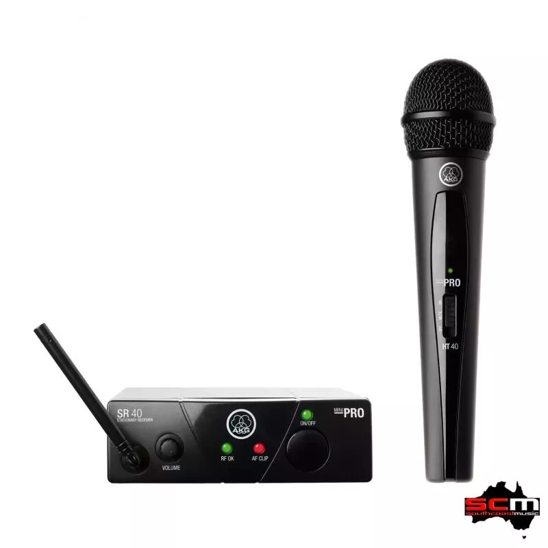 AKG WMS 40 Mini Wireless Handheld Microphone System WMS-S40SVB US25B 537.900 MHz – South Coast Music