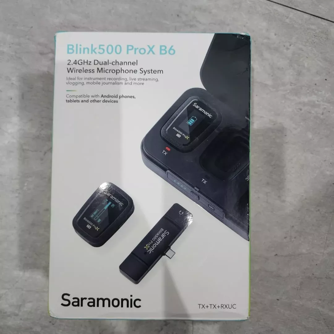 B STOCK (BS-470) Saramonic Blink500 ProX B6 Two-Person Digital Wireless Lavalier Microphone System with USB-C Connector