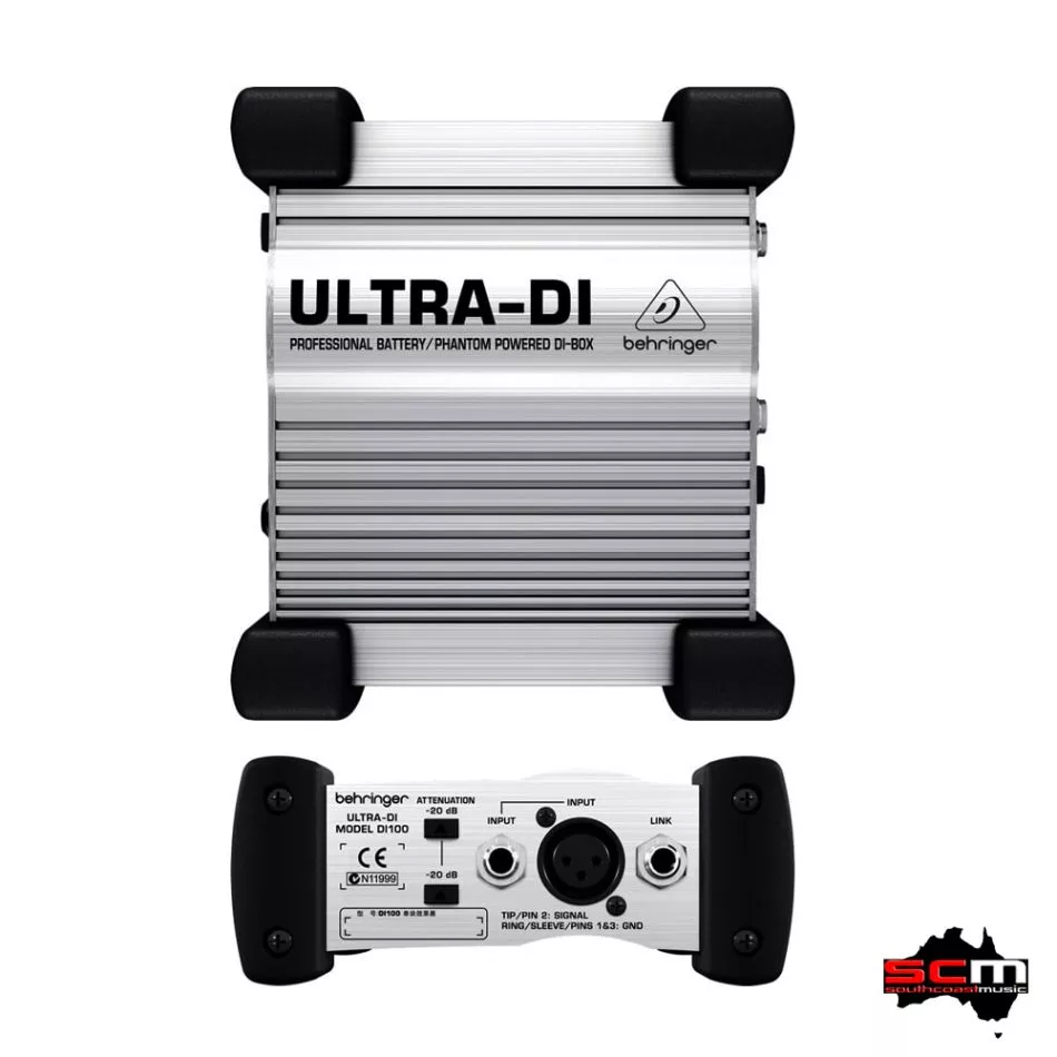 Behringer DI Ultra-DI Active Powered DI BOX DI100 Three Year Warranty - IN STOCK NOW! – South Coast Music