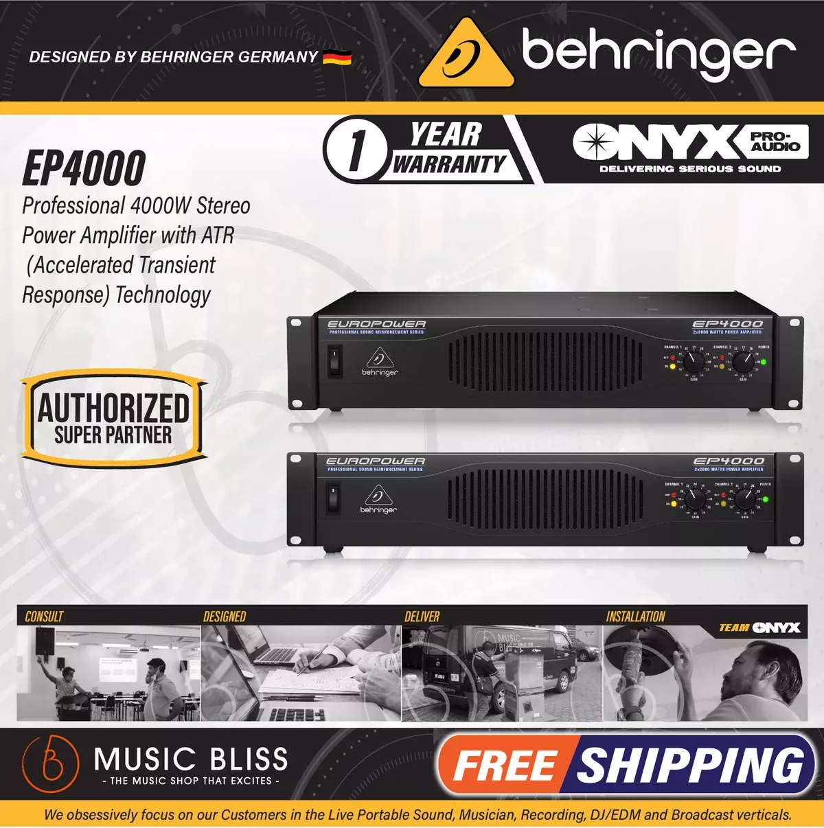 Behringer Europower EP4000 2-channel Power Amplifier