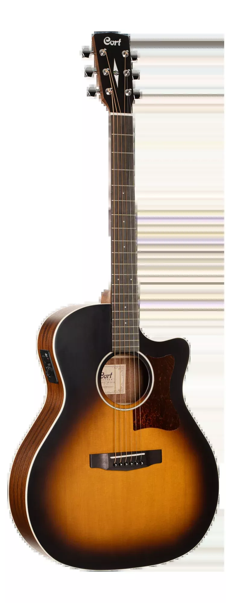 Cort GA-1E Grand Regal Acoustic Guitar with Bag - Open Pore Sunburst