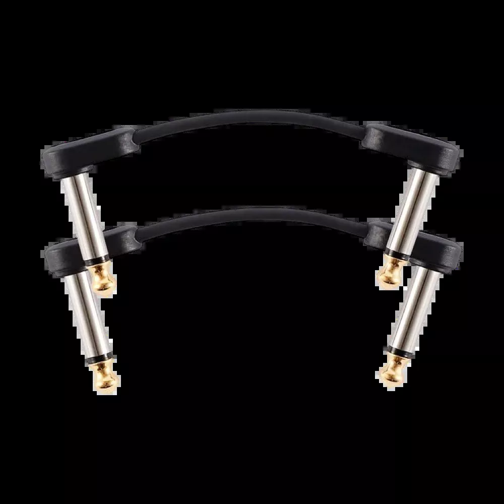D'Addario PW-FPRR-202 TS Right Angle to Right Angle Flat Patch Cable - 2-inch (1-pair)