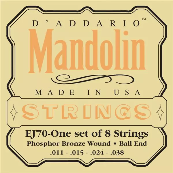 EJ70 Phosphor Bronze Mandolin Strings Ball End Medium Light 11-38 – South Coast Music
