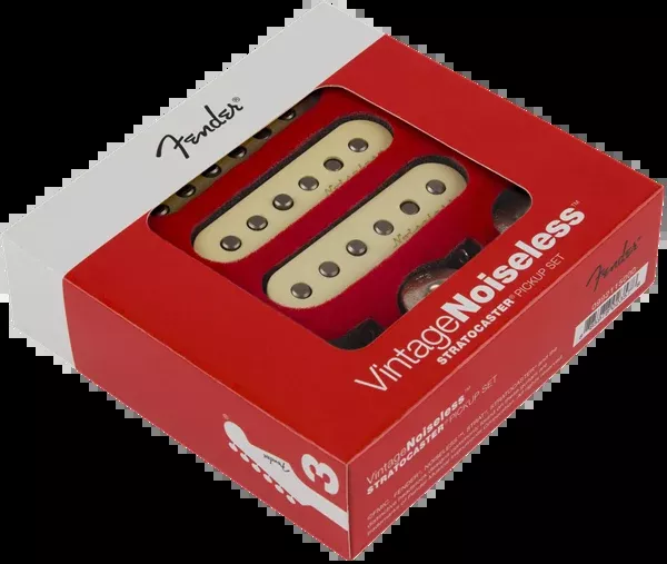 Fender Vintage Noiseless™ Strat Pickups, (3), Aged White