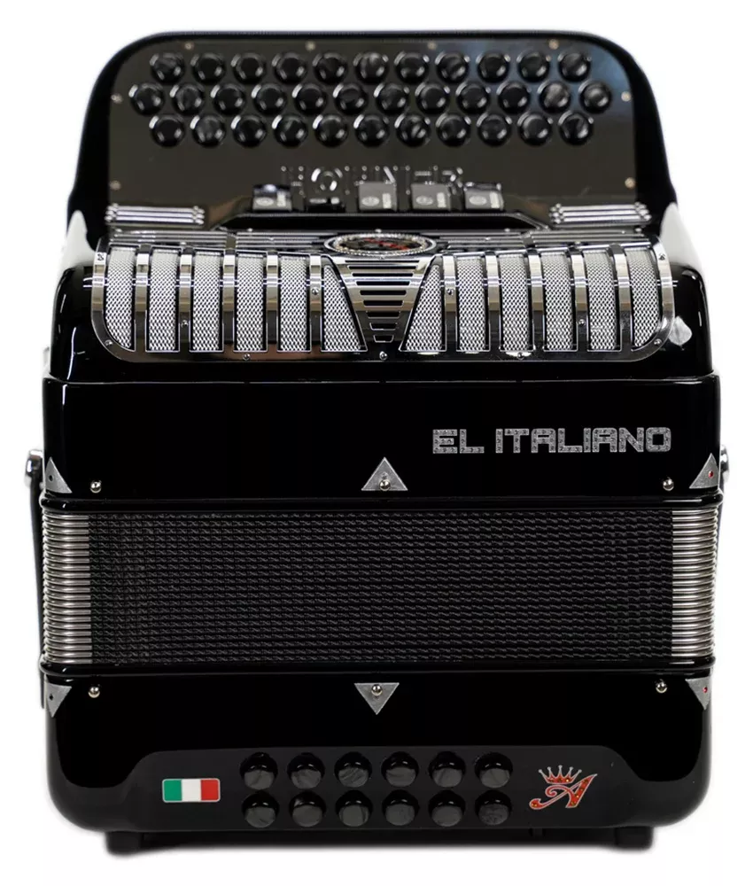 Hohner Anacleto El Italiano III 5 Switch Compact FBE Accordion - Black