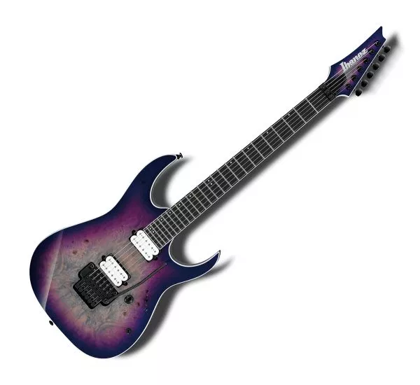 Ibanez Iron Label RGIX6DLB SNB Electric Guitar Burl Top - Ash Body Supernova Burst finish – South Coast Music