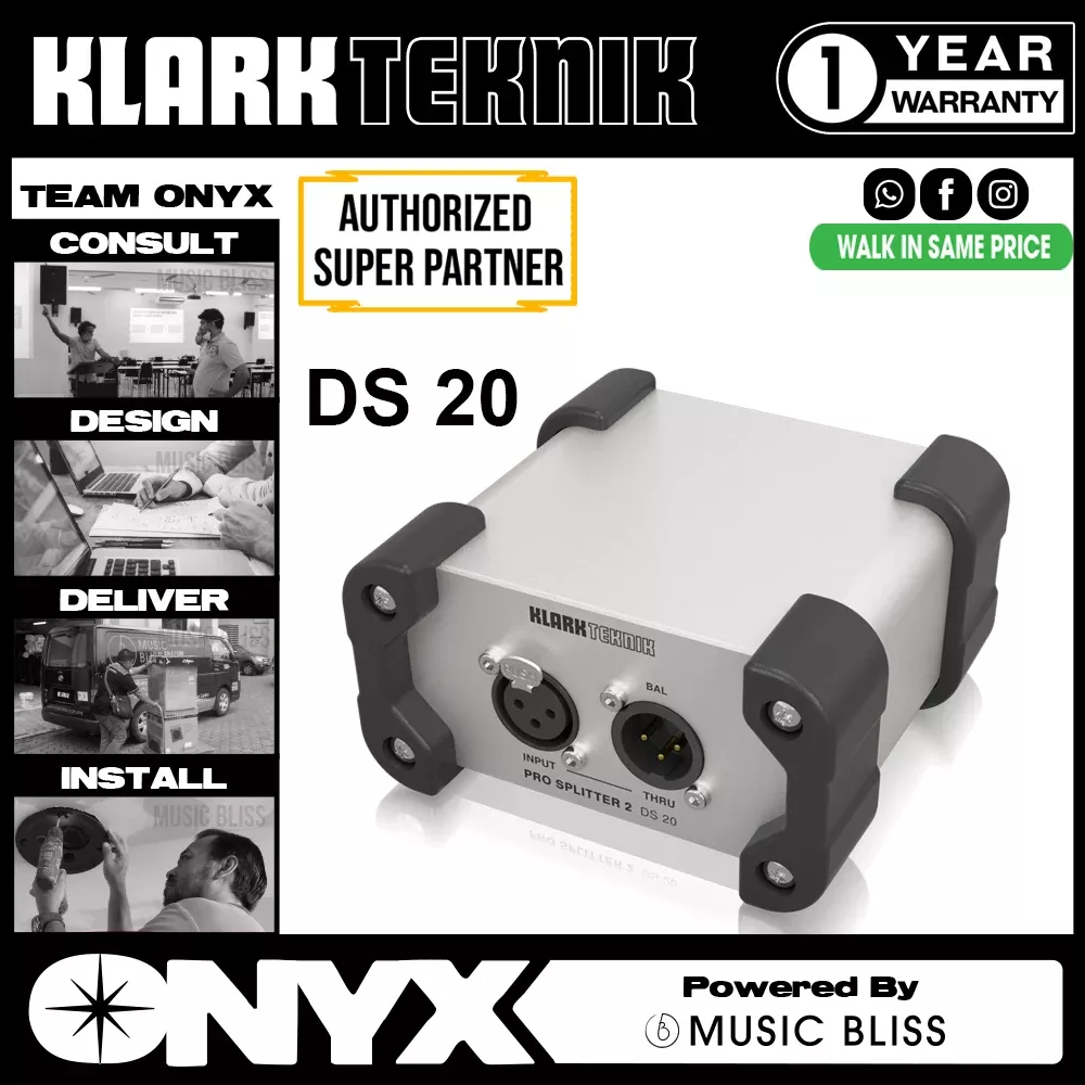 Klark Teknik DS 20 1-in / 2-out Passive Signal Splitter