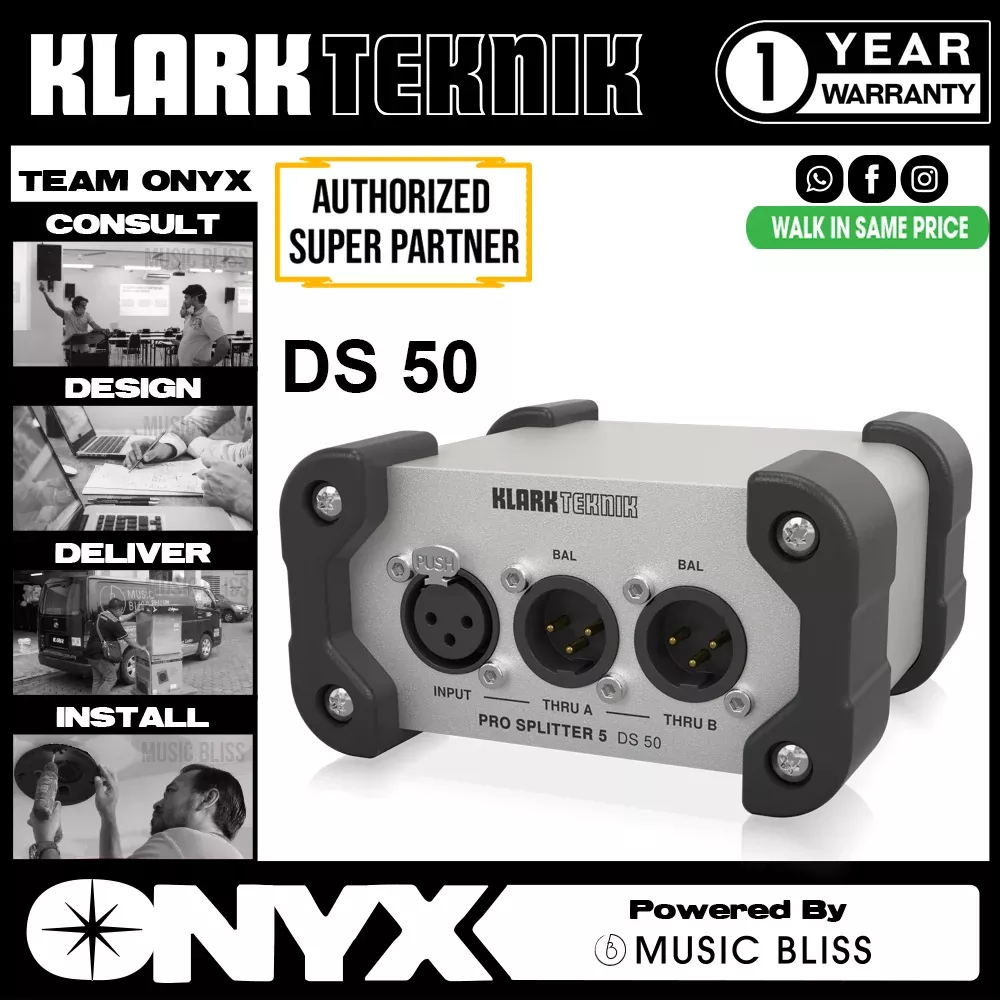 Klark Teknik DS 50 Passive 1-in / 5-out Signal Splitter