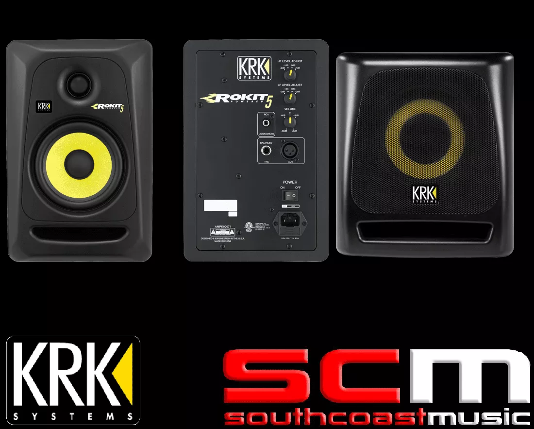 KRK ROKIT 5 Active Studio Monitors G3, 8S Subwoofer 8 Professional Package! – South Coast Music