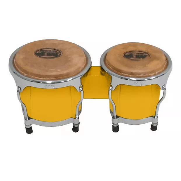 Mano Percussion 4-5" Inch Yellow Mini Bongo Drums MP560Y Natural Skin Bongos – South Coast Music