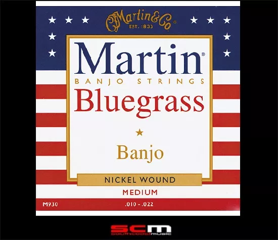 Martin M930 Banjo String Set BlueGrass 11-30 PR-BR Nickelwound 10-22 Strings – South Coast Music