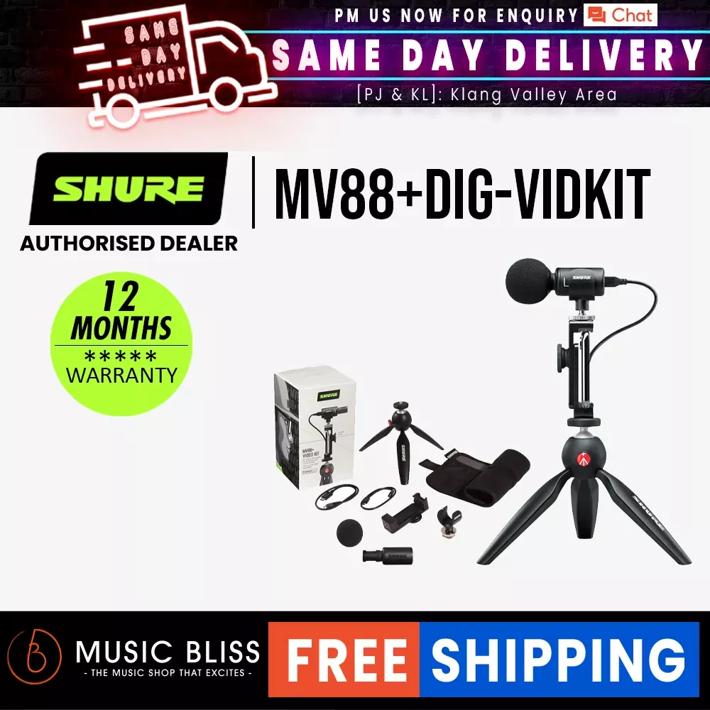 Shure MOTIV MV88+ Video Kit Digital Stereo Condenser Microphone