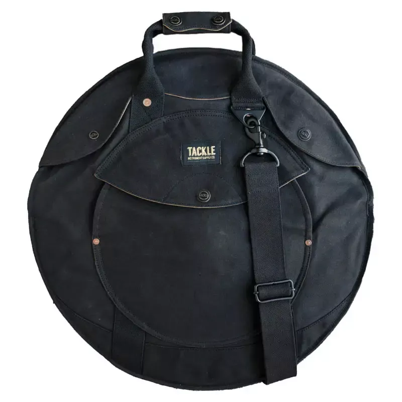 Tackle Zipperless Canvas Cymbal Case 20" Black w/Shoulder Strap