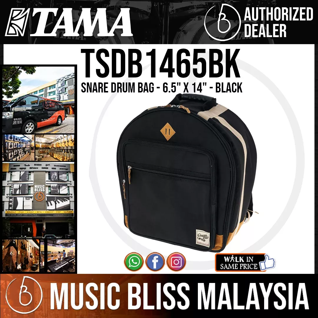 Tama Powerpad Designer Collection Snare Drum Bag - 6.5" x 14" - Black