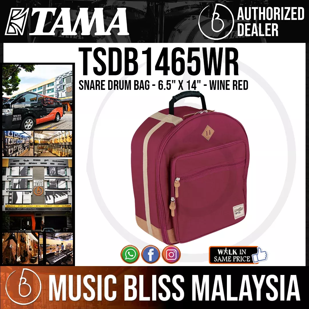 Tama Powerpad Designer Collection Snare Drum Bag - 6.5" x 14" - Wine Red