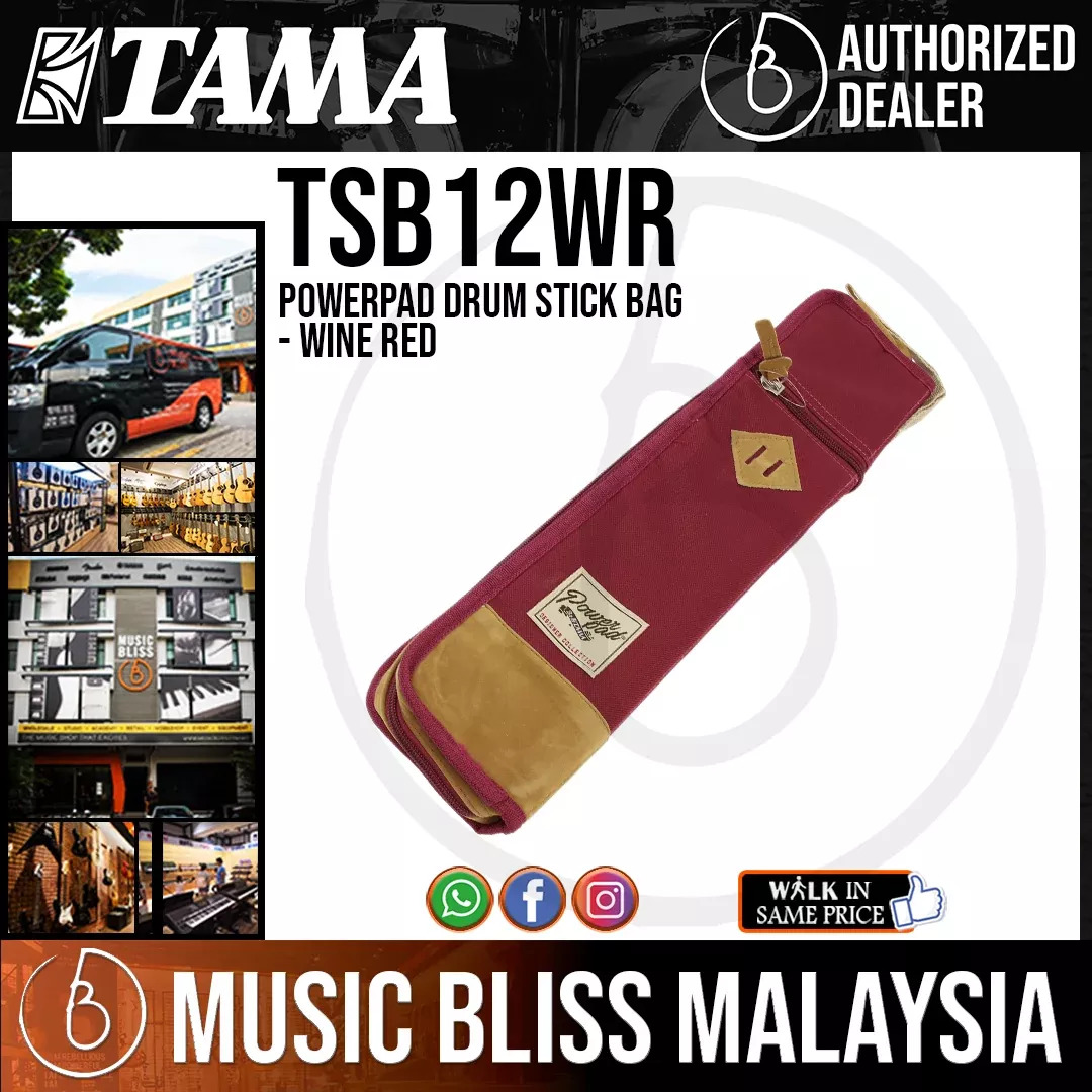 Tama TSB12 PowerPad Drum Stick Bag, Wine Red