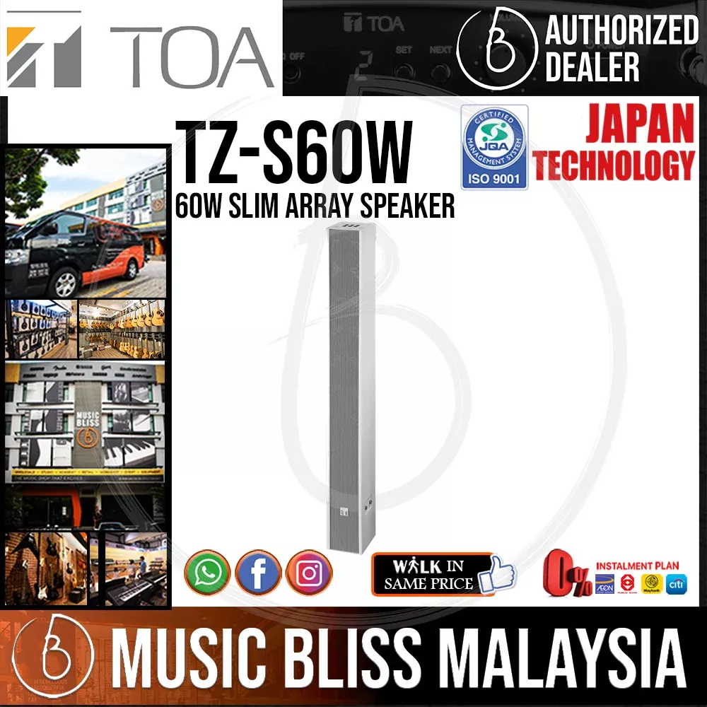 TOA Slim Line Array Speakers TZ-S60W 60W Slim Array Speaker