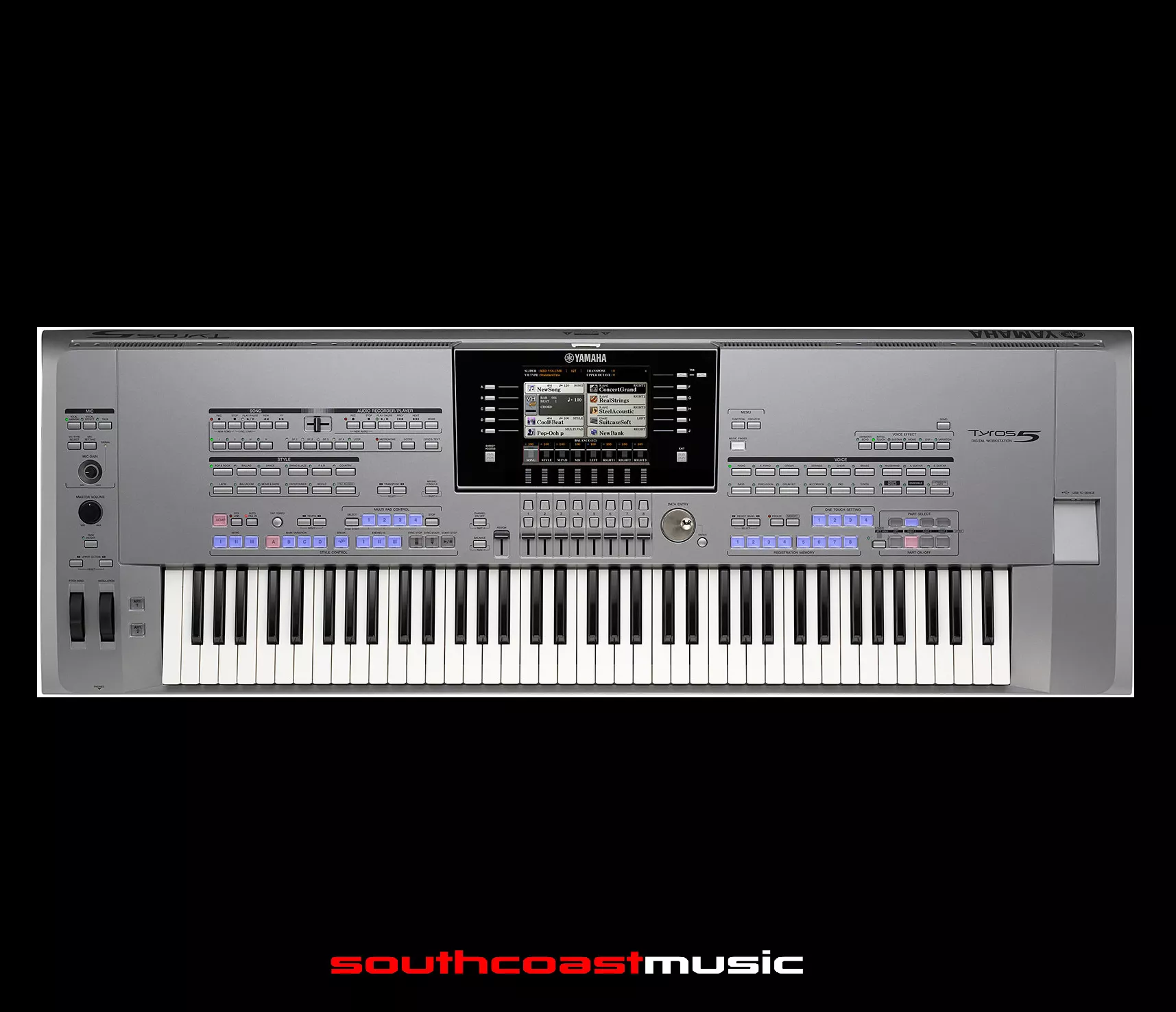Yamaha TYROS5-76 note Premium Arranger Workstation Keyboard – South Coast Music