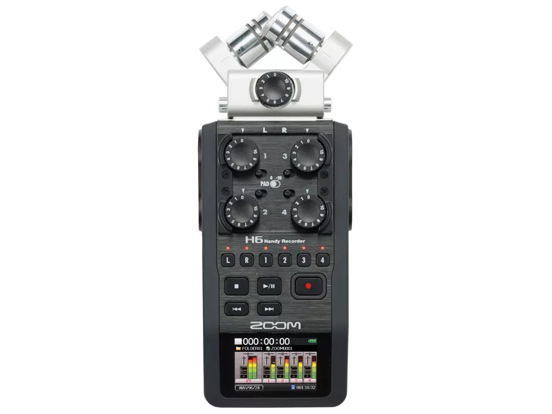 ZOOM H6 Recorder 4 input 6 Track Portable Hand Held Recorder – South Coast Music